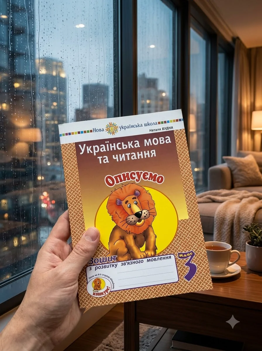 Українська мова та читання. 3 клас. Описуємо. Зошит з розвитку зв’язного мовлення — Наталя Будна, обкладинка