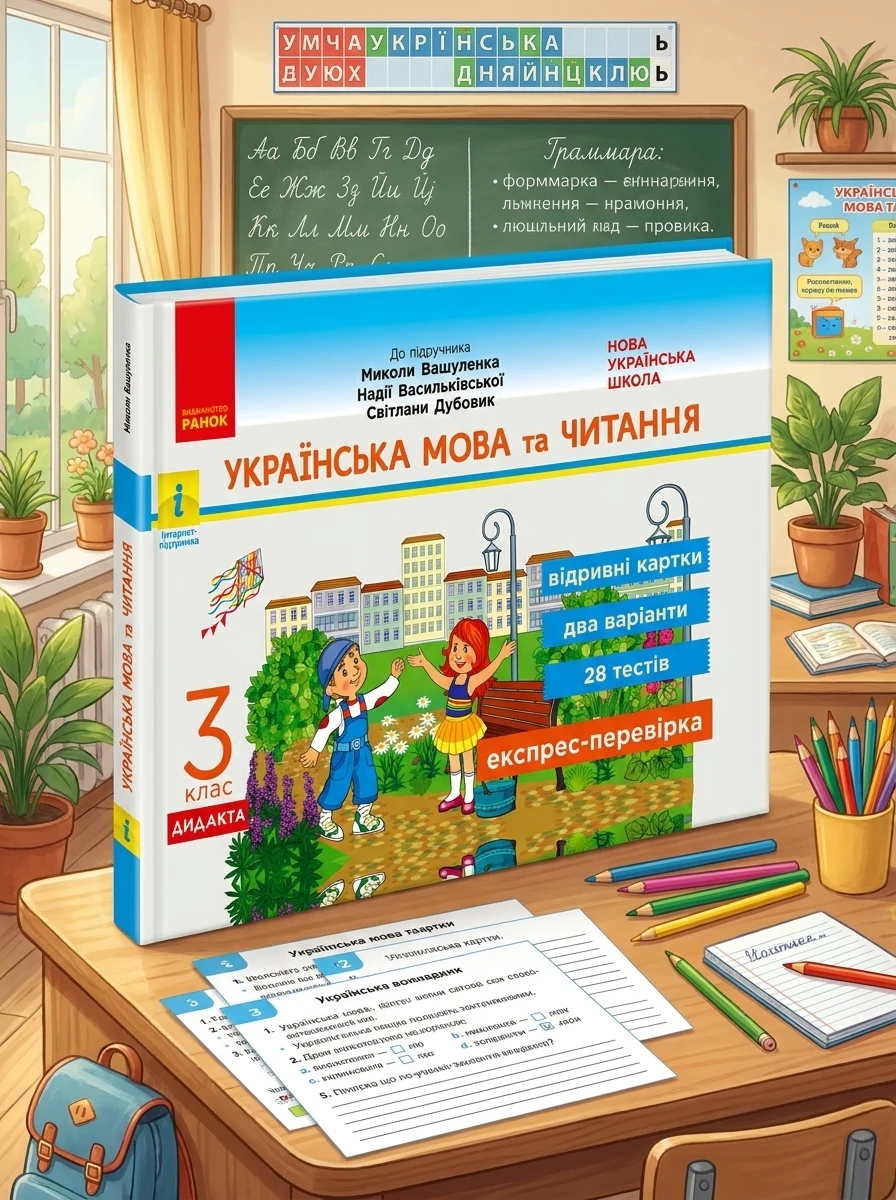 Українська мова та читання. 3 клас. Відривні картки до підручника М. Вашуленка, Н. Васильківської — Вивчення мов
