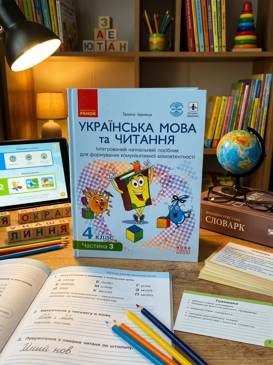 Українська мова та читання. 4 клас. Інтегрований навчальний посібник. У 4-х частинах. Частина 3 — Вивчення мов