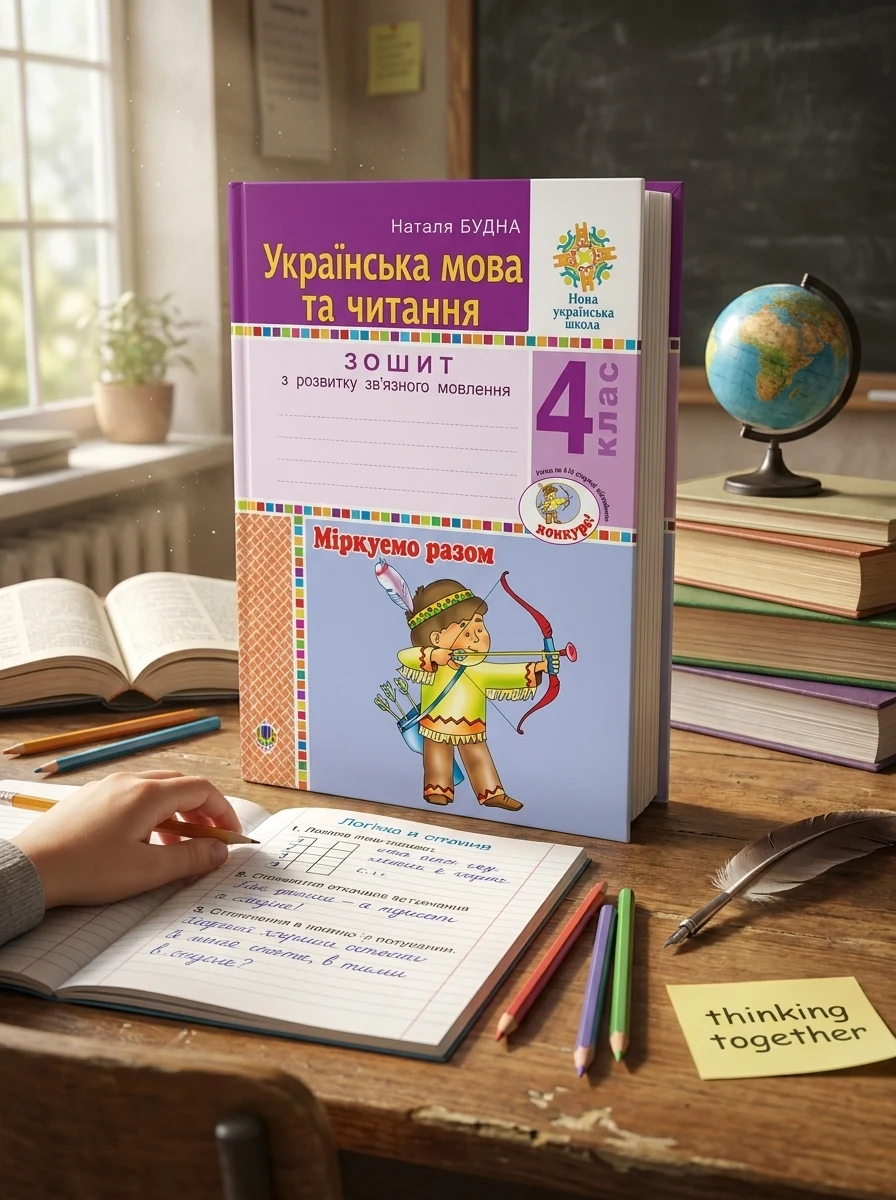 Українська мова та читання. 4 клас. Міркуємо разом. Зошит з розвитку зв’язного мовлення