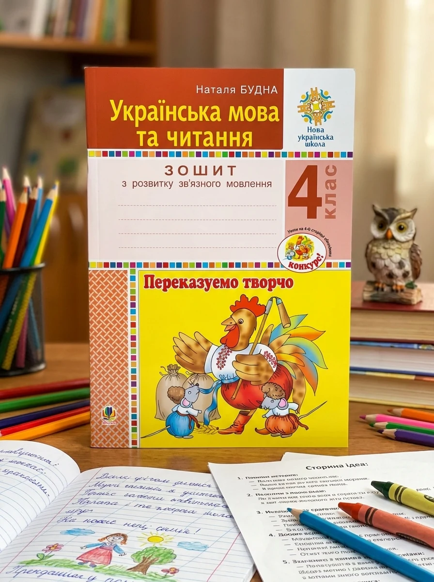 Українська мова та читання. 4 клас. Переказуємо творчо. Зошит з розвитку зв’язного мовлення — фото 2