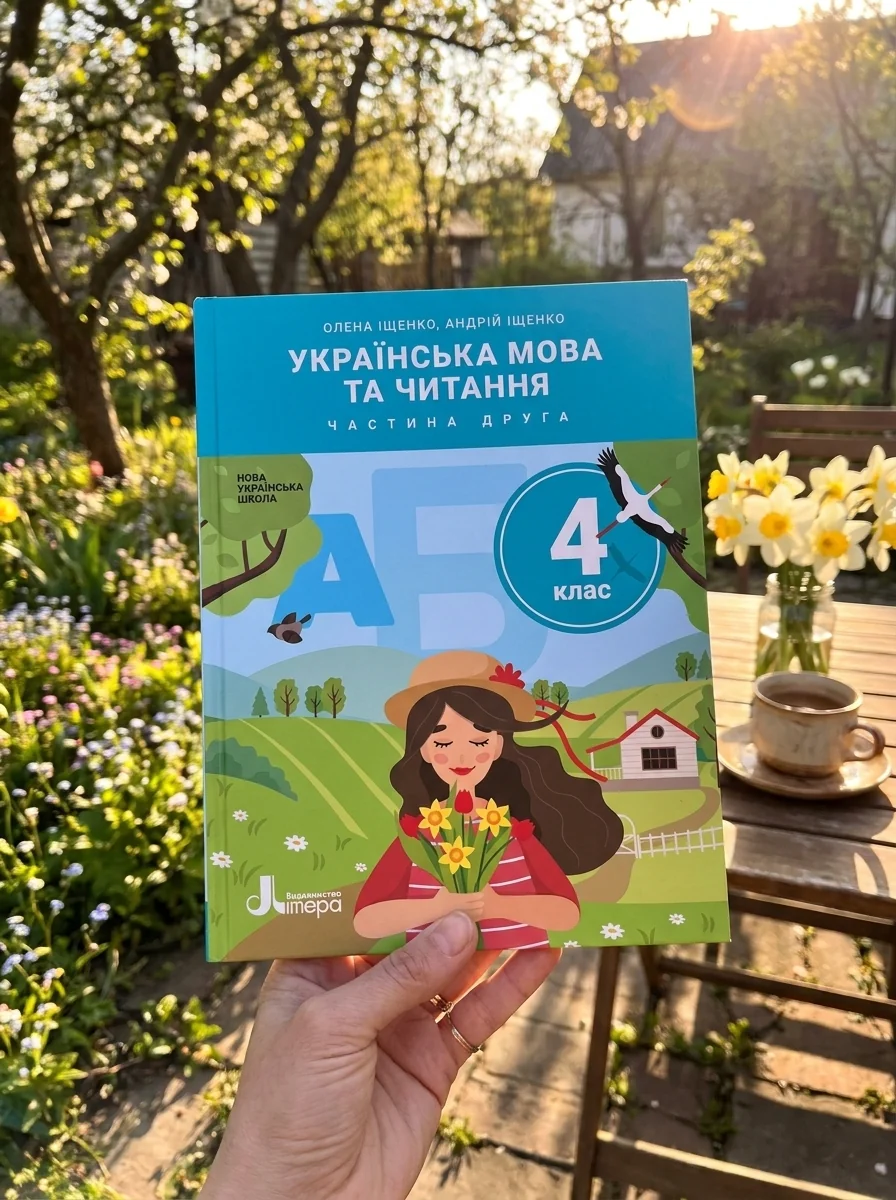 Українська мова та читання. 4 клас. Підручник. Частина 2 — Андрій Іщенко, обкладинка
