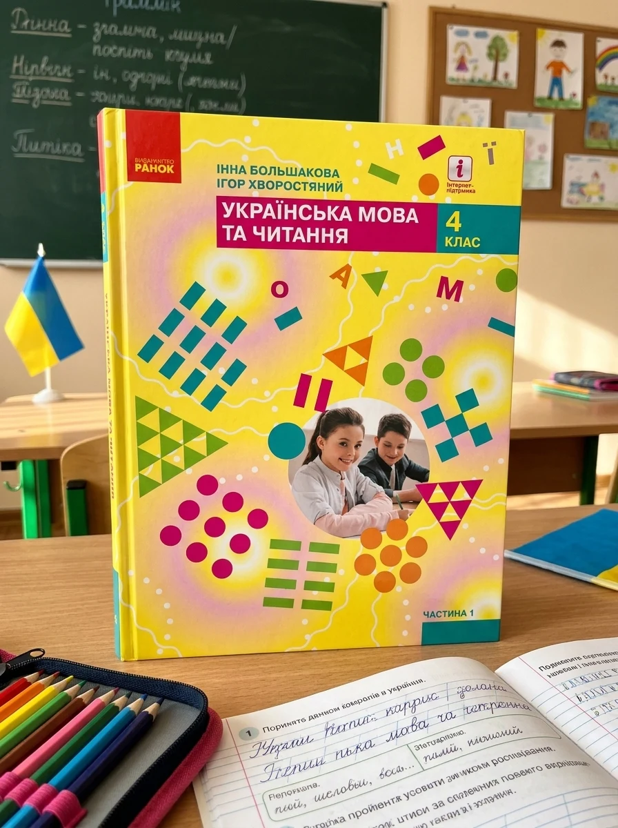 Українська мова та читання. 4 клас. Підручник у 2-х частинах. Частина 1 — Вивчення мов