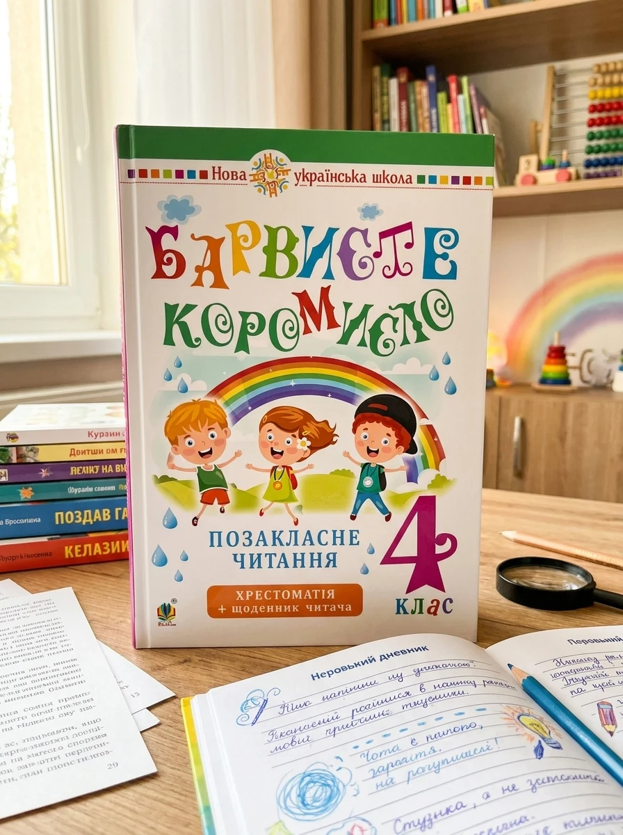 Українська мова та читання. 4 клас. Позакласне читання. Барвисте коромисло. Хрестоматія із щоденником читача — Дитяча література