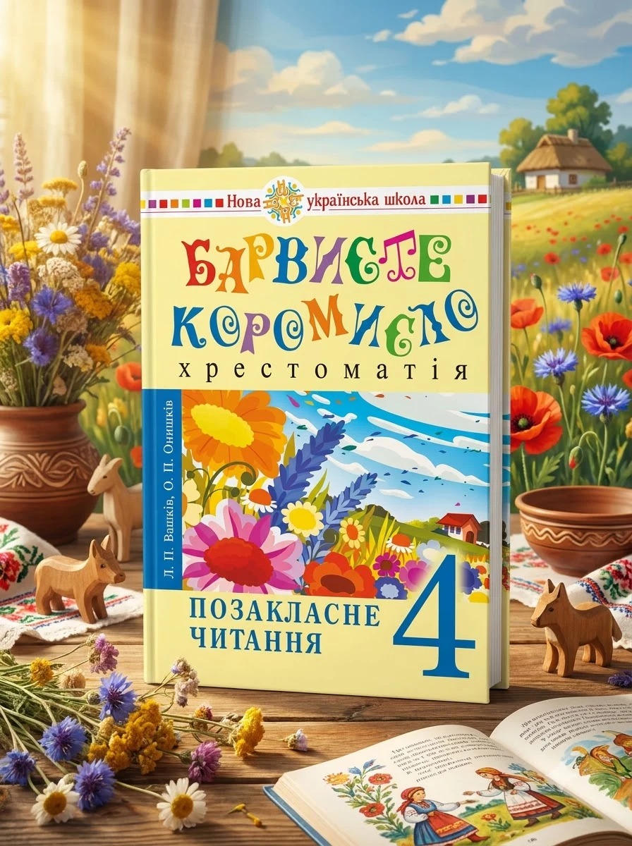 Українська мова та читання. 4 клас. Позакласне читання. Барвисте коромисло. Хрестоматія — Навчальні посібники