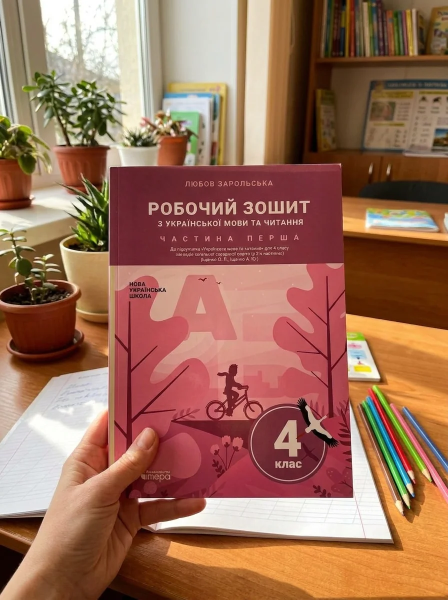 Українська мова та читання. 4 клас. Робочий зошит до підручника Іщенко О. Л., Іщенко А. Ю. Частина 1 — Любов Зарольська, обкладинка