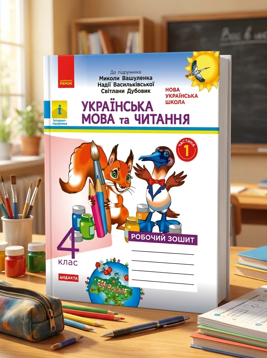 Українська мова та читання. 4 клас. Робочий зошит до підручника М. Вашуленка. У 2-х частинах. Частина 1 — Вивчення мов
