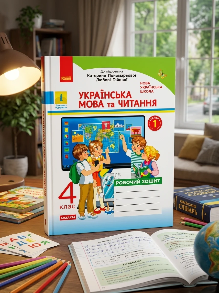 Українська мова та читання. 4 клас. Робочий зошит до підручника Пономарьової, Л. Гайової. У 2-х частинах. Частина 1 — Вивчення мов
