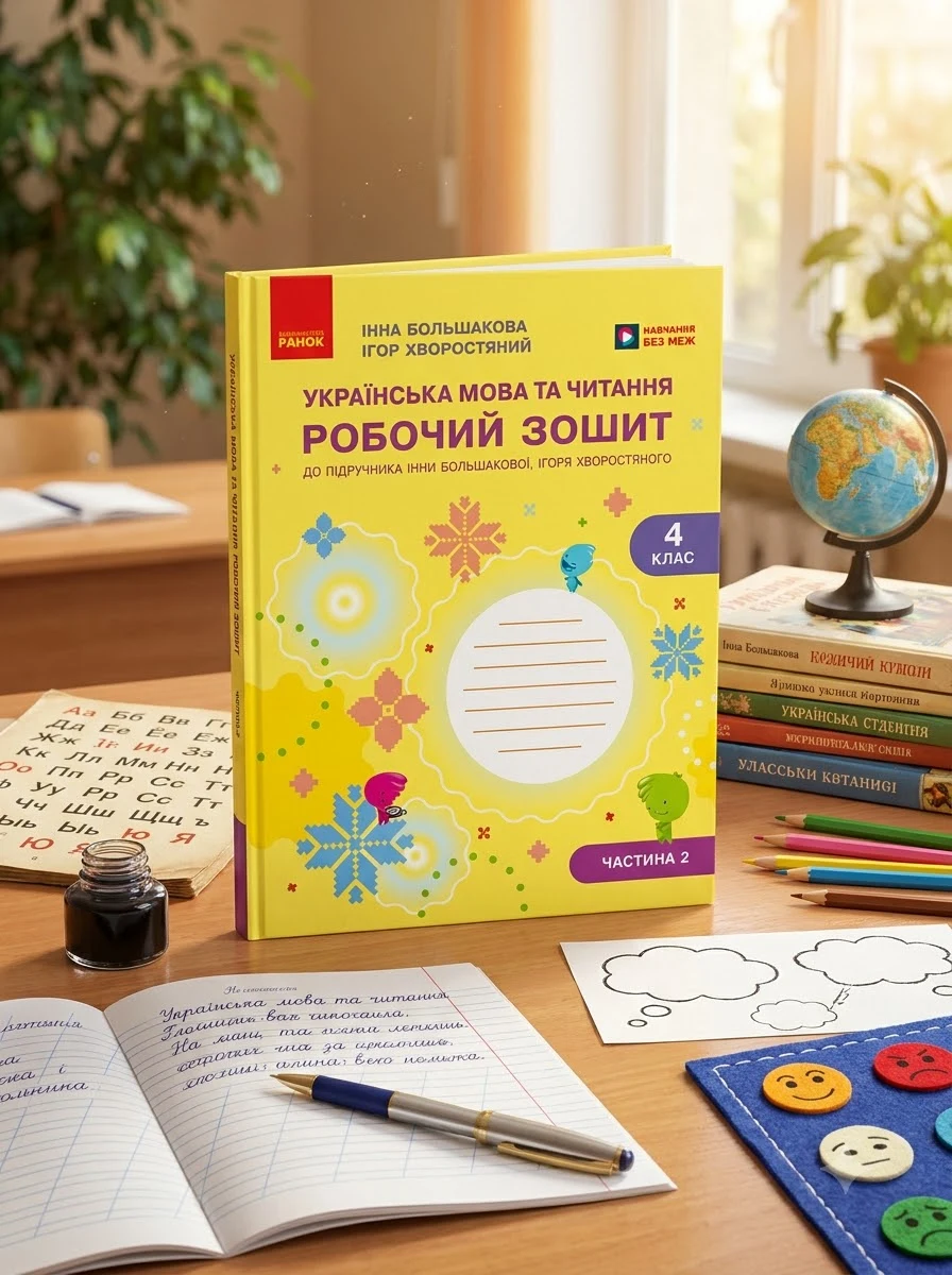 Українська мова та читання. 4 клас. Робочий зошит (у 2-х частинах). Частина 2