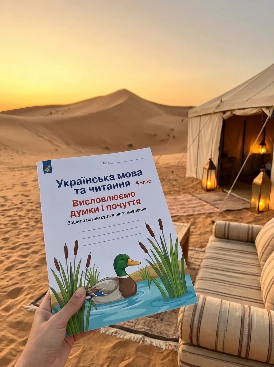 Українська мова та читання. 4 клас. Висловлюємо думки і почуття. Зошит з розвитку зв’язного мовлення — Наталя Будна, обкладинка
