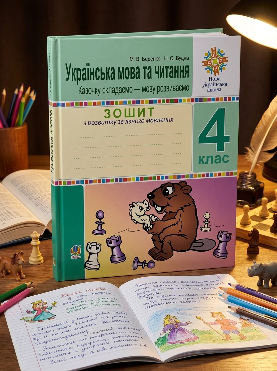 Українська мова та читання. 4 клас. Зошит з розвитку зв’язного мовлення. Казочку складаємо — мову розвиваємо — фото 2