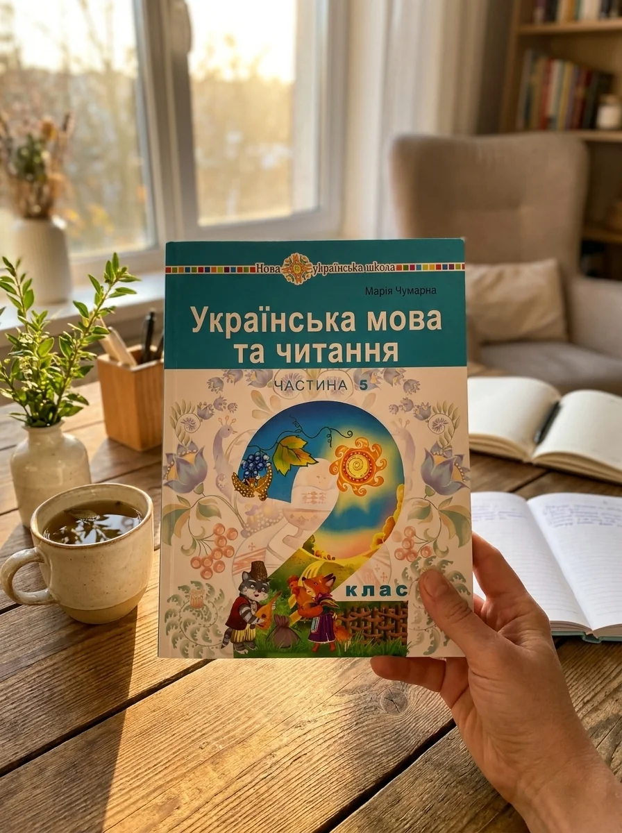 Українська мова та читання. Навчальний посібник для 2 класу закладів загальної середньої освіти. Частина 5 — Марія Чумарна, обкладинка