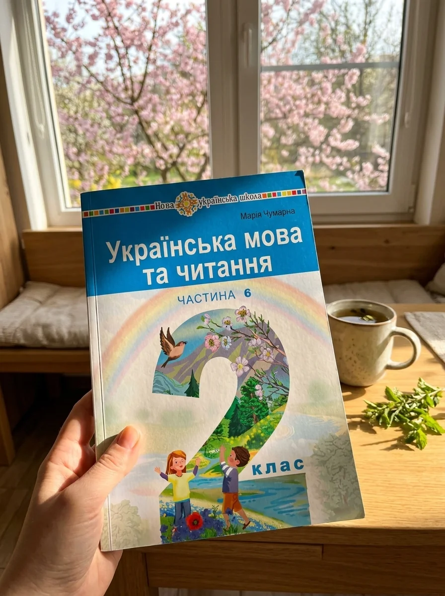 Українська мова та читання. Навчальний посібник для 2 класу закладів загальної середньої освіти. Частина 6 — Марія Чумарна, обкладинка