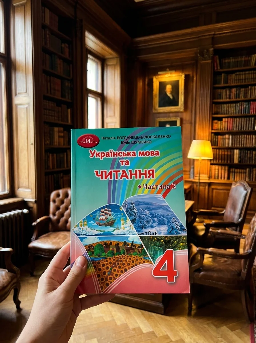 Українська мова та читання. Підручник для 4 класу. Частина 2 — Богданець-Білоскаленко Наталія, обкладинка