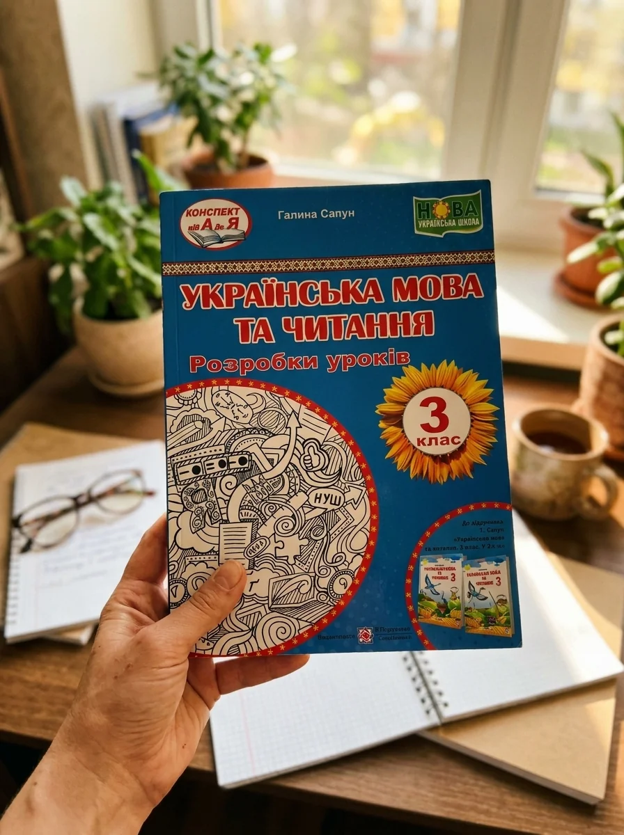 Українська мова та читання. Розробки уроків 3 клас. (до підручника Г.Сапун) НУШ — Сапун Г., обкладинка