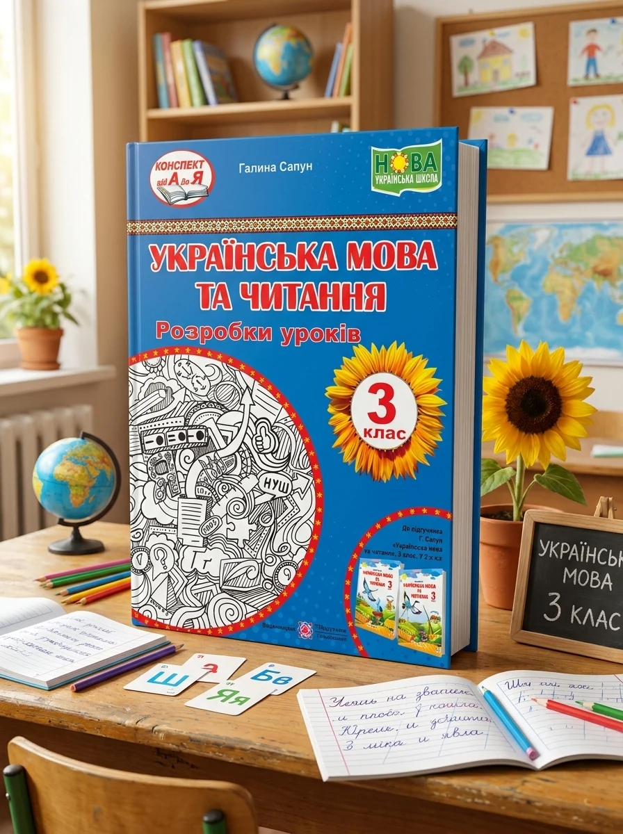 Українська мова та читання. Розробки уроків 3 клас. (до підручника Г.Сапун) НУШ — Навчальна література