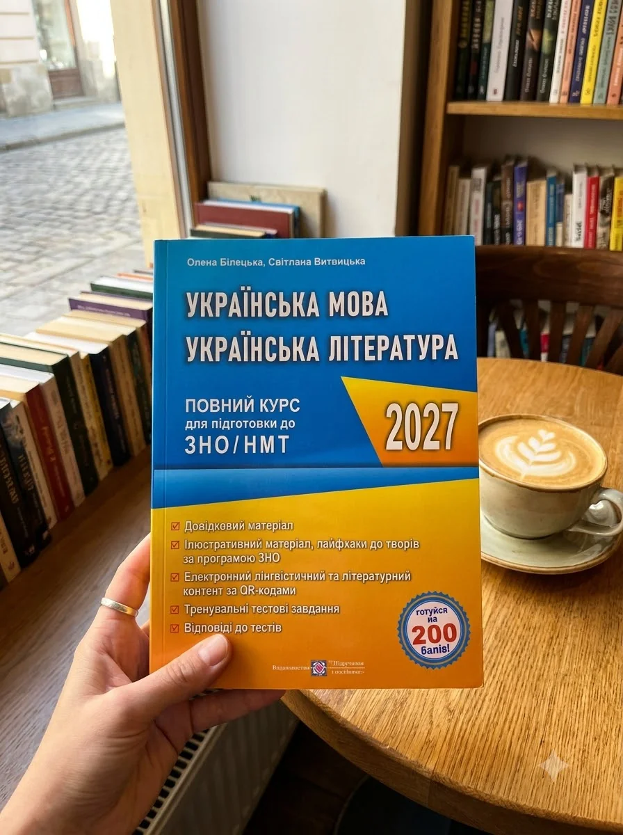 Українська мова та література. Повний курс для підготовки до ЗНО/НМТ 2027 Білецька О., Витвицька С. — Білецька Олена, обкладинка
