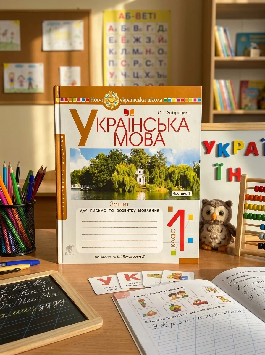 Українська мова. Зошит для письма та розвитку мовлення. 1 клас. Частина 1 — Вивчення мов