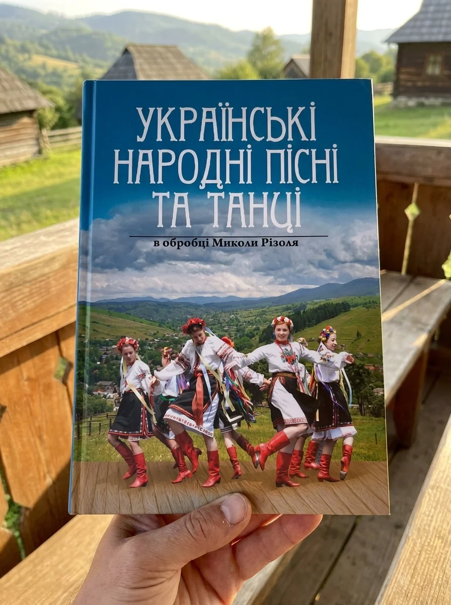Українські народні пісні та танці в обробці Миколи Різоля — Петро Серотюк, обкладинка