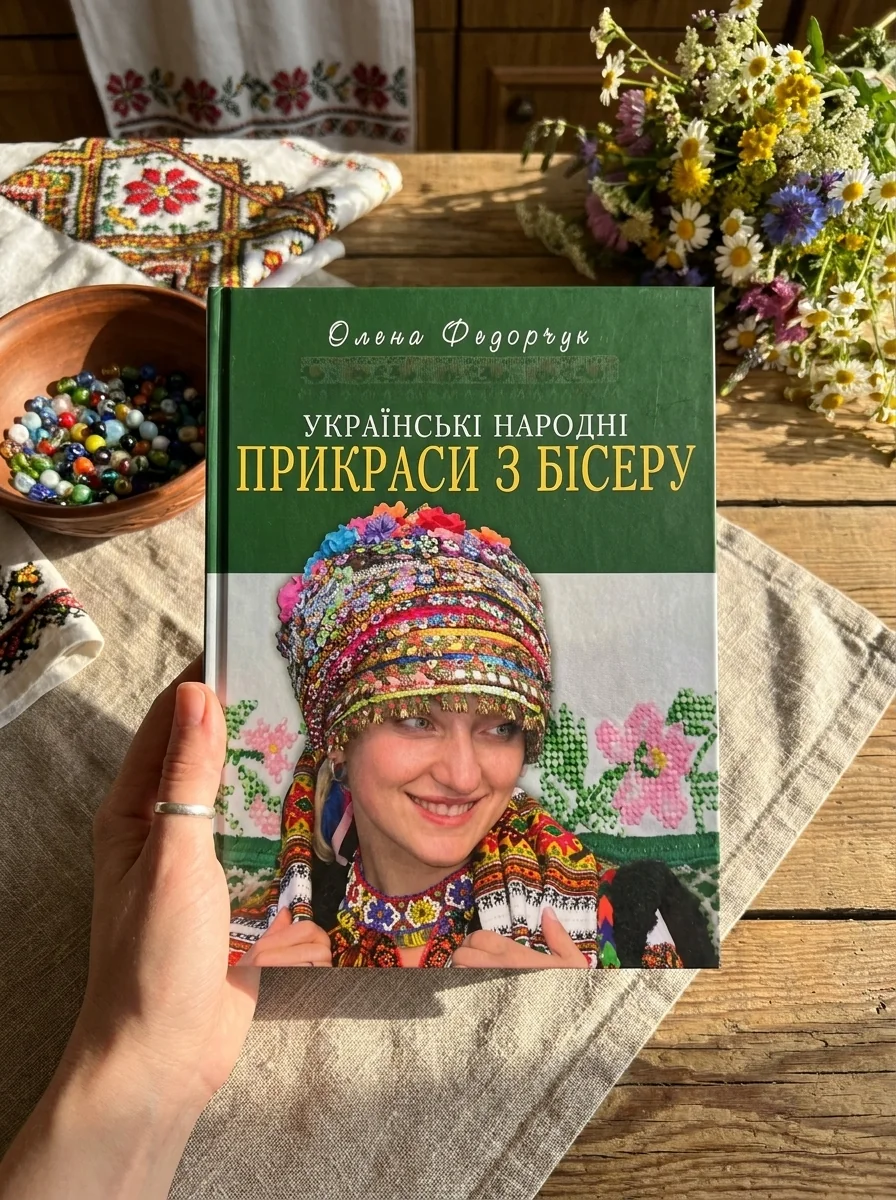 Українські народні прикраси з бісеру — Олена Федорчук, обкладинка