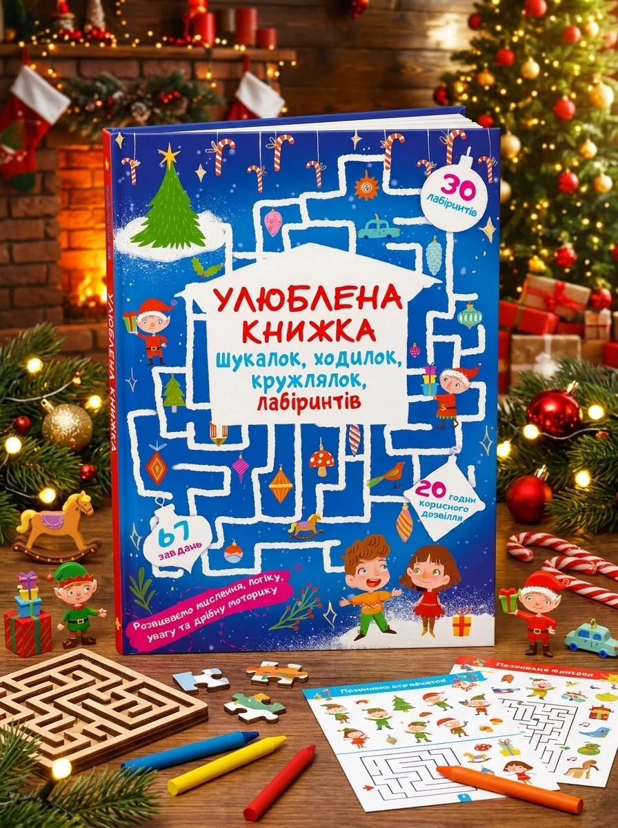 Улюблена книжка шукалок, ходилок, кружлялок, лабіринтів. Чарівне свято — Ф. де Ліс, обкладинка