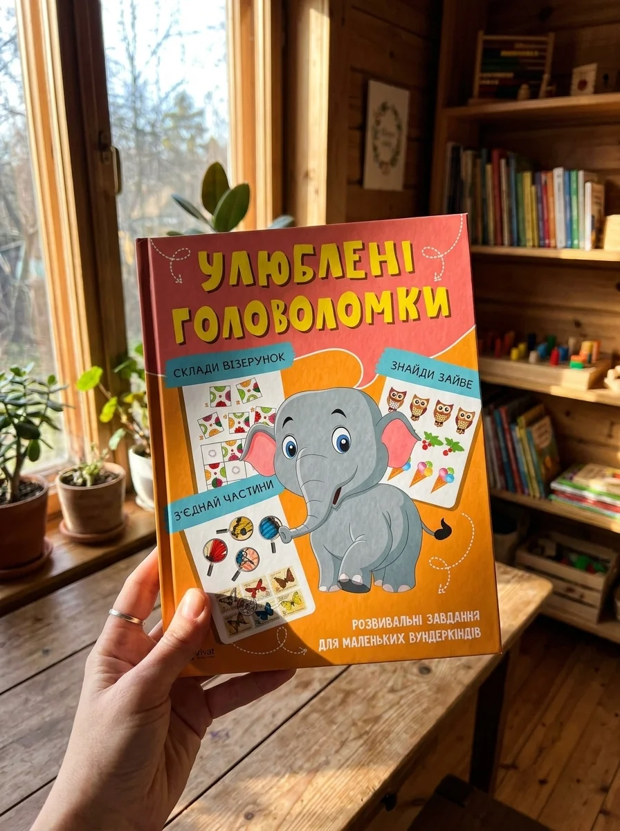Улюблені головоломки. Розвивальні завдання для маленьких вундеркіндів, обкладинка