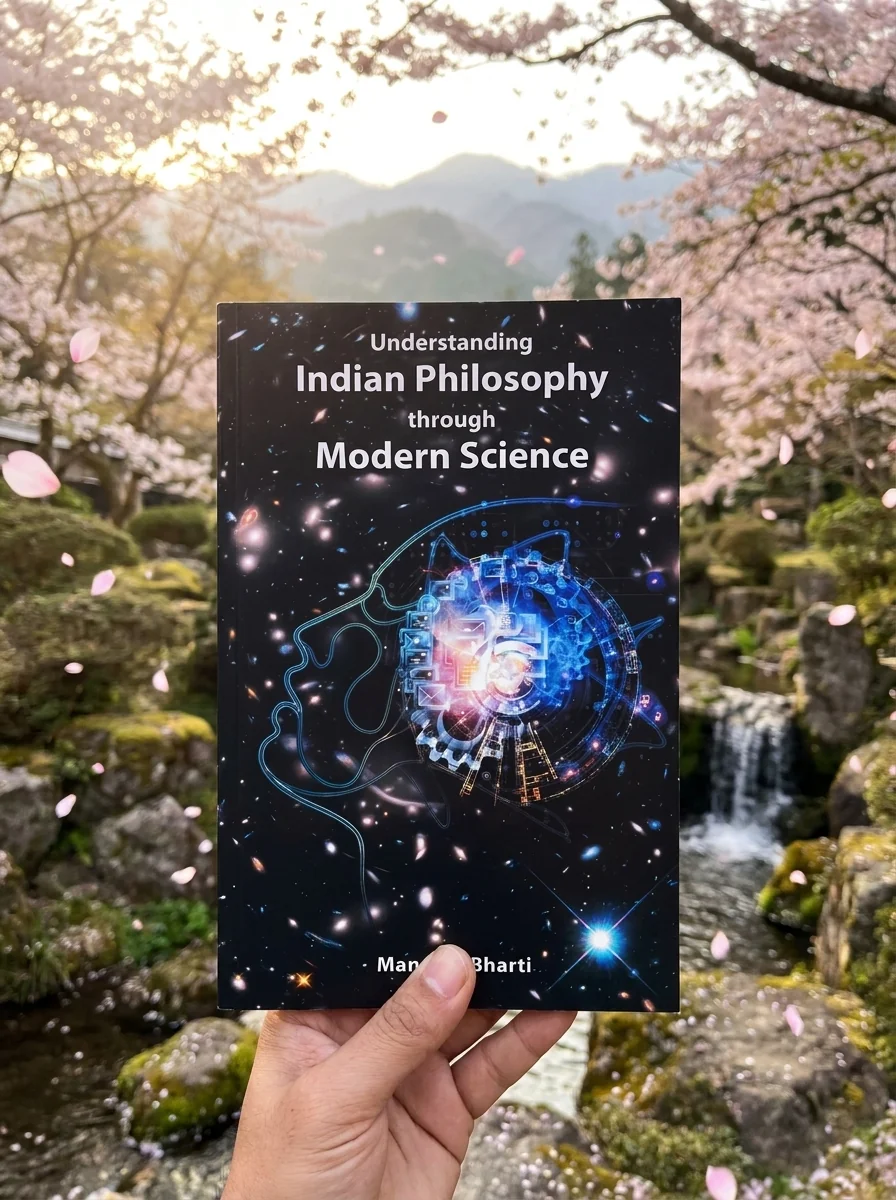 Understanding Indian philosophy through modern science (Індійська філософія крізь призму сучасної науки) — Бхарті М-К., обкладинка