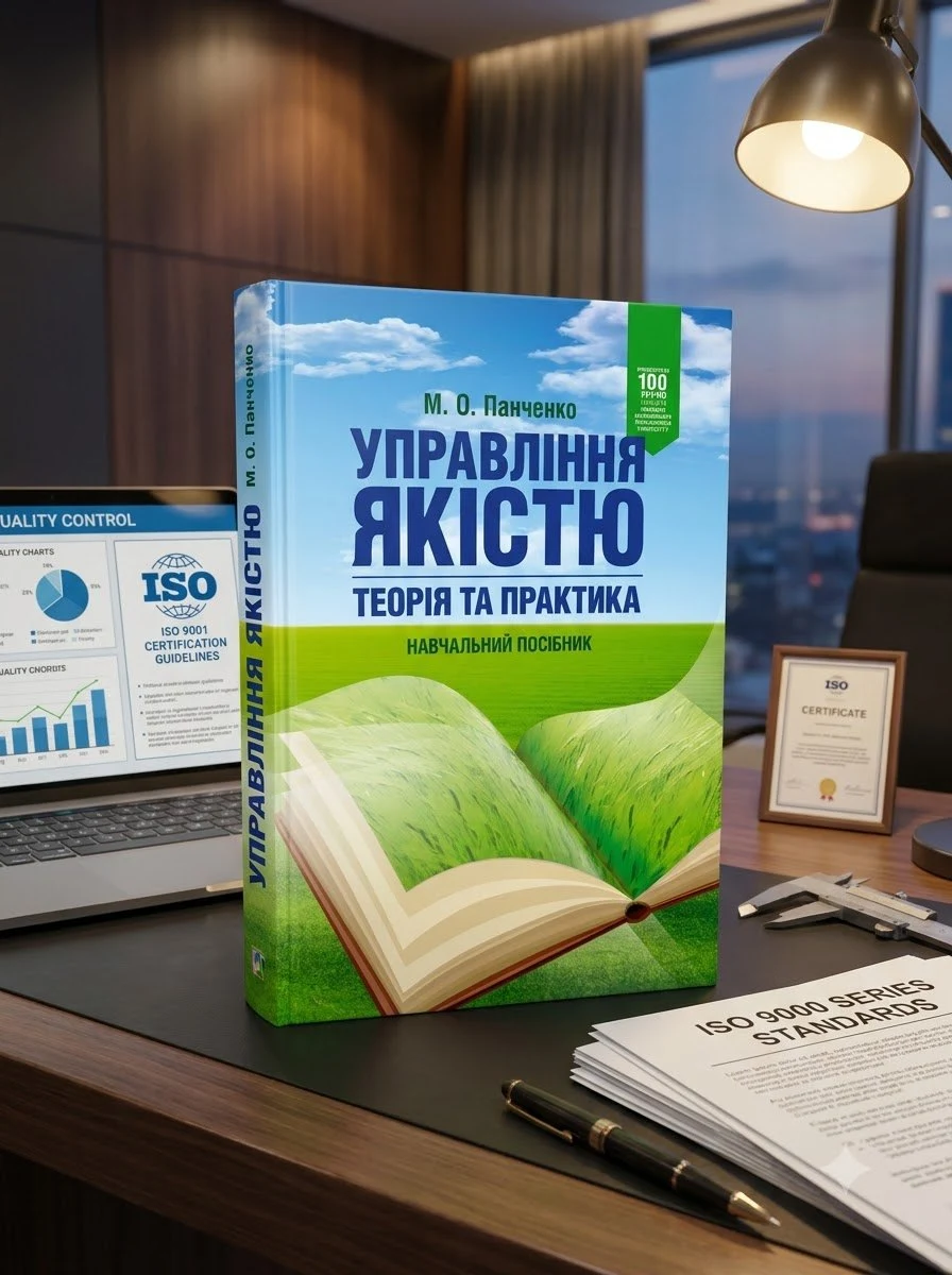Управління якістю: теорія та практика: навчальний посібник — М. О. Панченко, обкладинка
