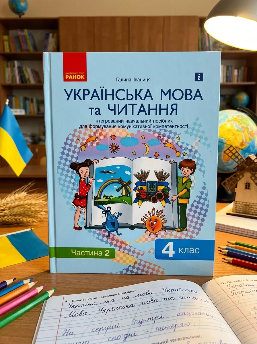 Ураїнська мова та читання. 4 клас. Інтегрований навчальний посібник для формування комунікативної компетентності молодших школярів у 2-х частинах. Частина 2