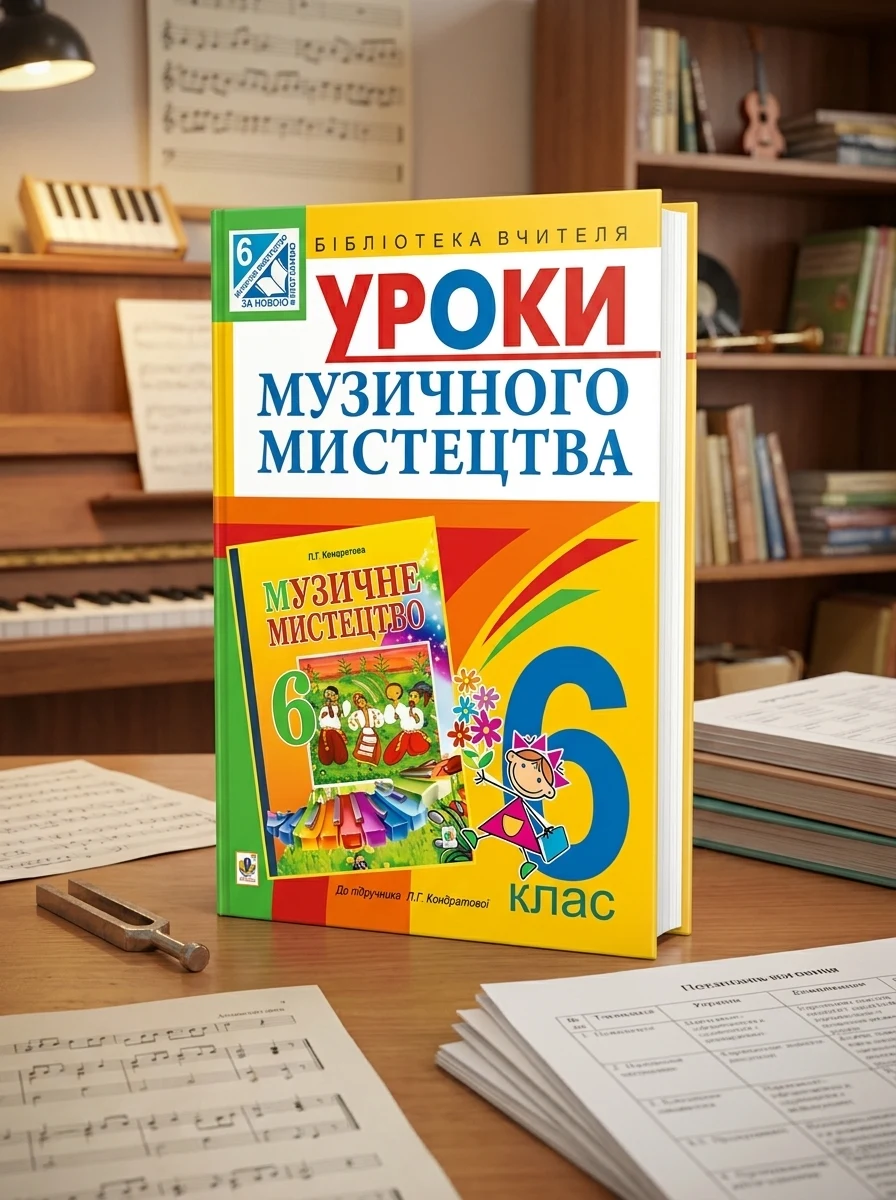 Уроки музичного мистецтва 6 клас. Посібник для вчителя (до підручника Кондратова Л.Г.) — Людмила Кондратова, обкладинка