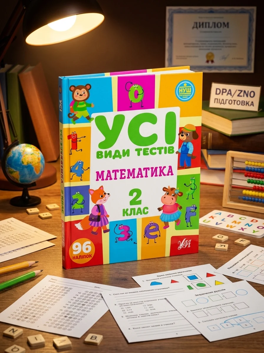 Усі види тестів 2 клас. Комплект із 3 шт: Математика, Українська мова, Англійська мова — Навчальна література