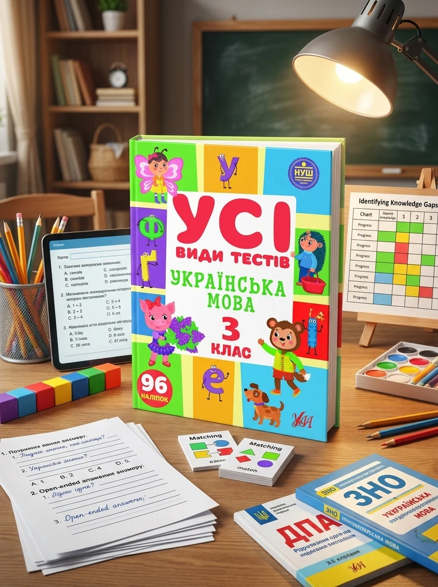 Усі види тестів 3 клас. Комплект із 3 шт: Математика, Українська мова, Англійська мова — Навчальна література