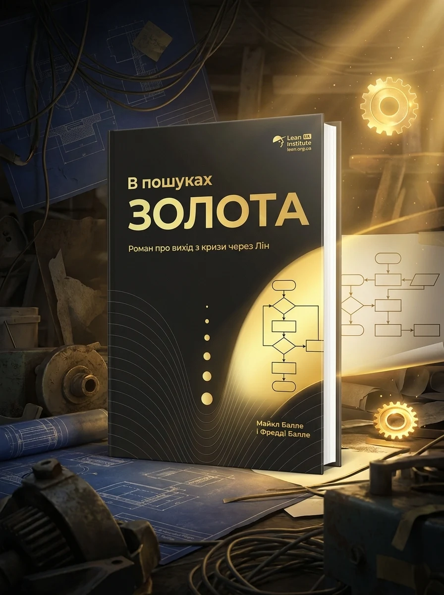 В пошуках золота. Роман про вихід з кризи через лін — Майкл Балле, обкладинка