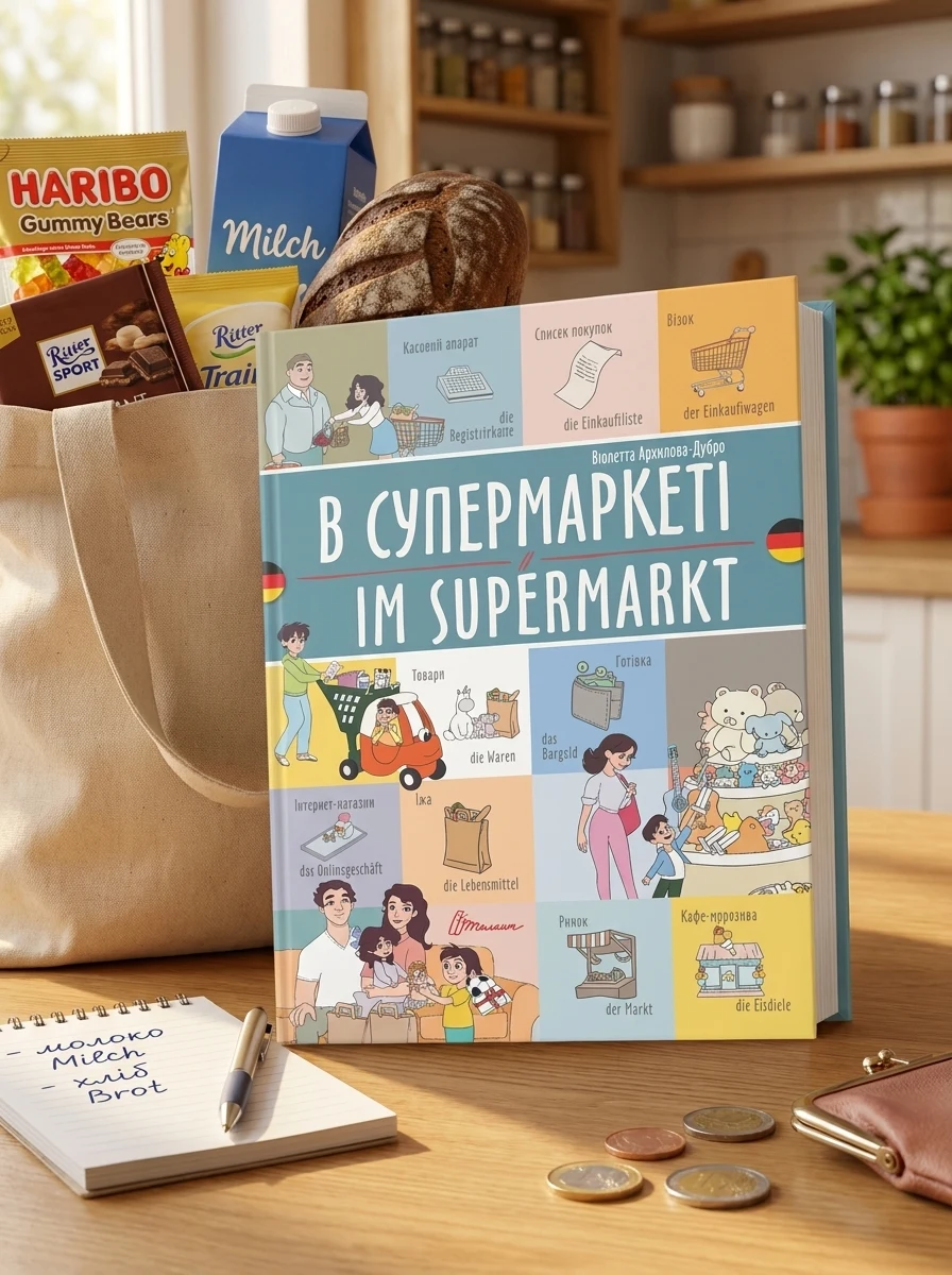 В супермаркеті. Im supermarkt. Українсько-німецька — Вивчення мов