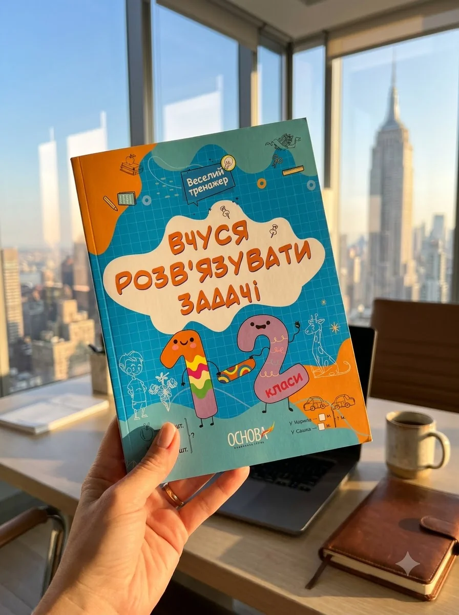 Веселий тренажер. Вчуся розв'язувати задачі. 1-2 класи. — Розвивальні книги