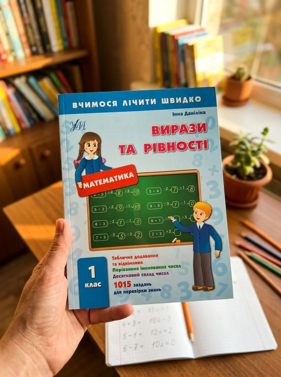 Вчимося лічити швидко. Математика. Вирази та рівності. 1 клас — Розвивальні книги