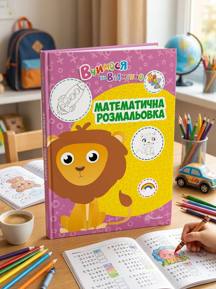 Вчимося на відмінно. Математична розмальовка — Дитяча література