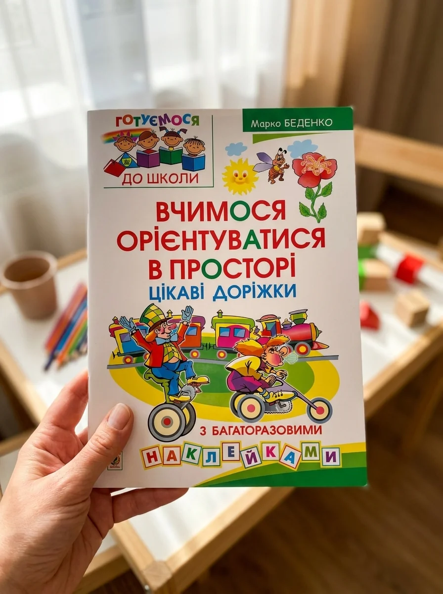 Вчимося орієнтуватися в просторі. Цікаві доріжки з багаторазовими наклейками — Розвивальні книги