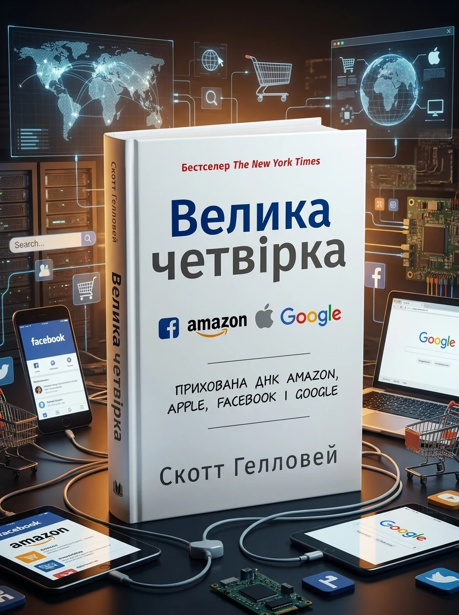 Велика четвірка. Прихована ДНК Amazon, Apple, Facebook і Google (м'яка обкладинка) — Бізнес. Економіка. Право