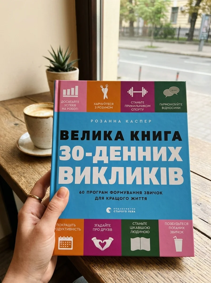 Велика книга 30-денних викликів. 60 програм формування звичок для кращого життя — Каспер Розанна, обкладинка