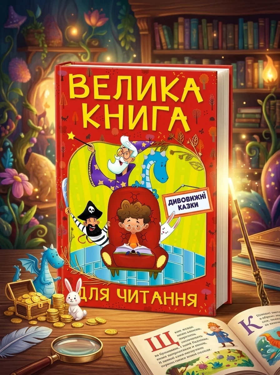 Велика книга для читання. Дивовижні казки — Дитячі книги