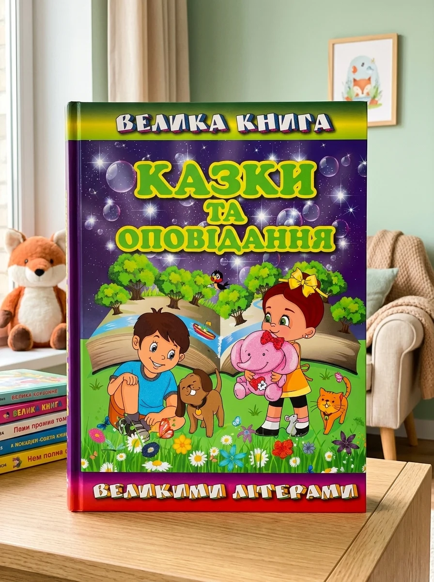 Велика книга. Казки та оповідання великими літерами — Дитячі книги