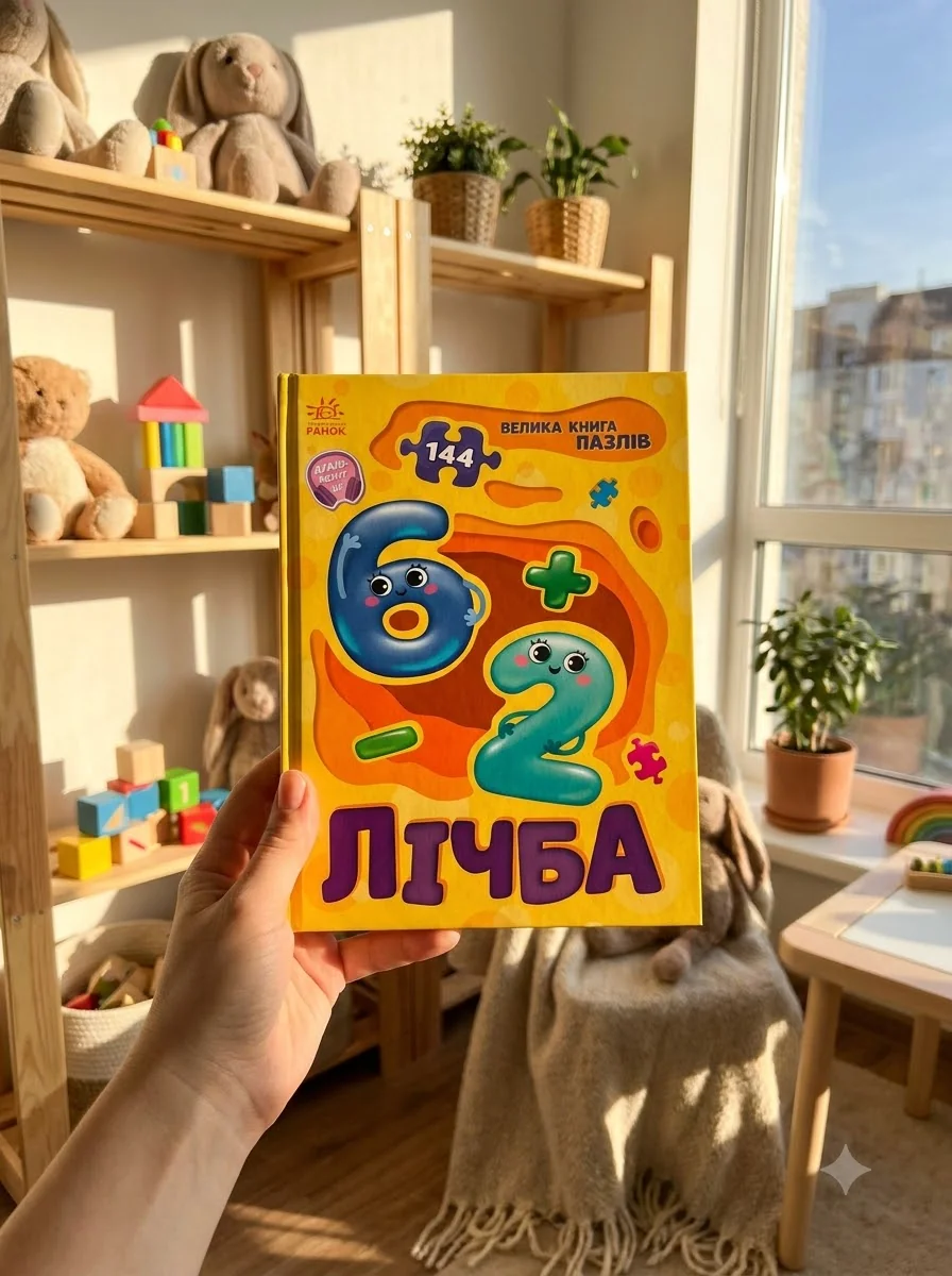 Велика книга пазлів: Лічба А157017У — Дитяча література