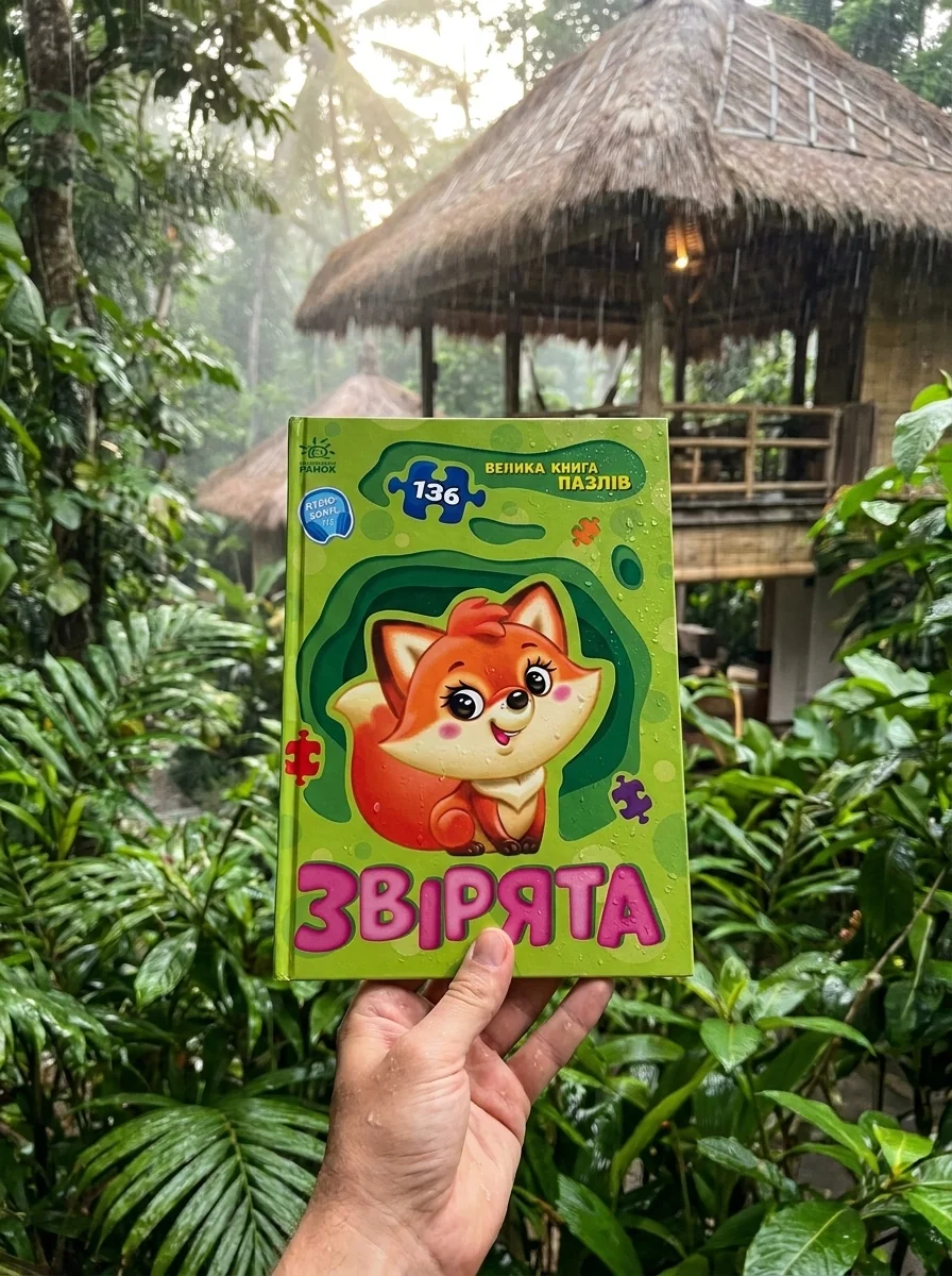 Велика книга пазлів. Звірята — Книги-іграшки