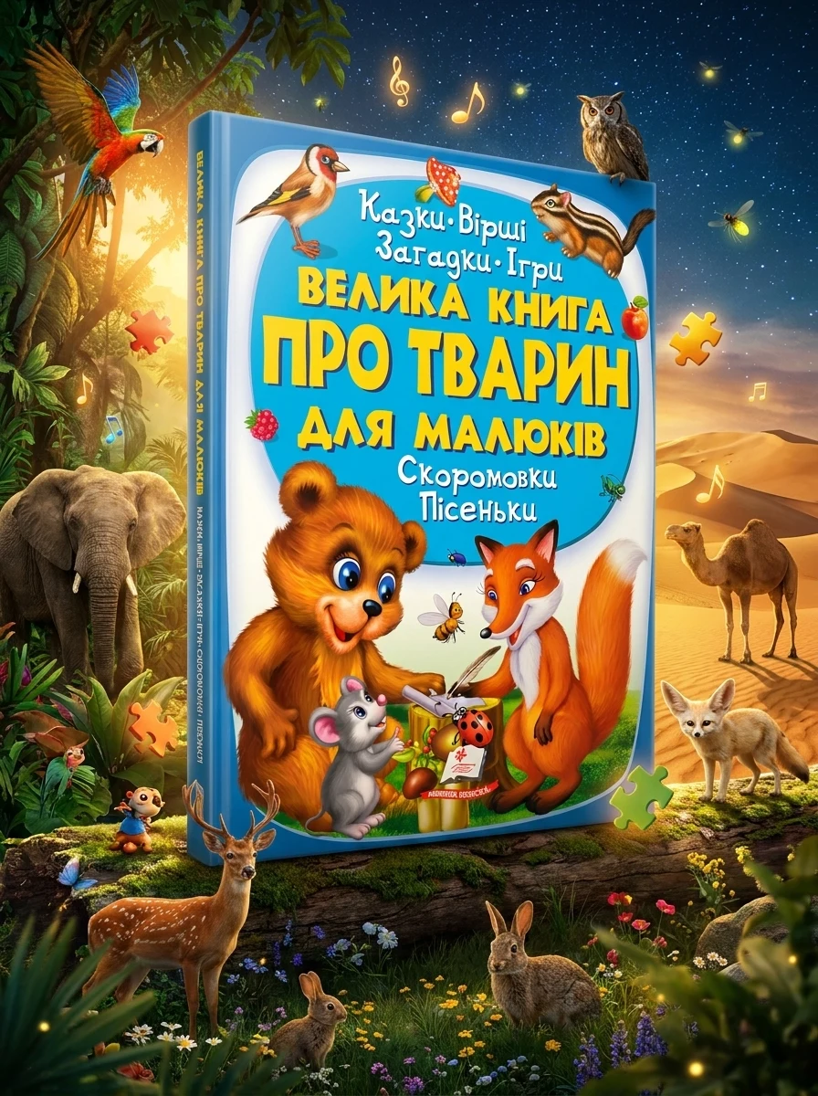 Велика книга про тварин для малюків — Дитячі книги