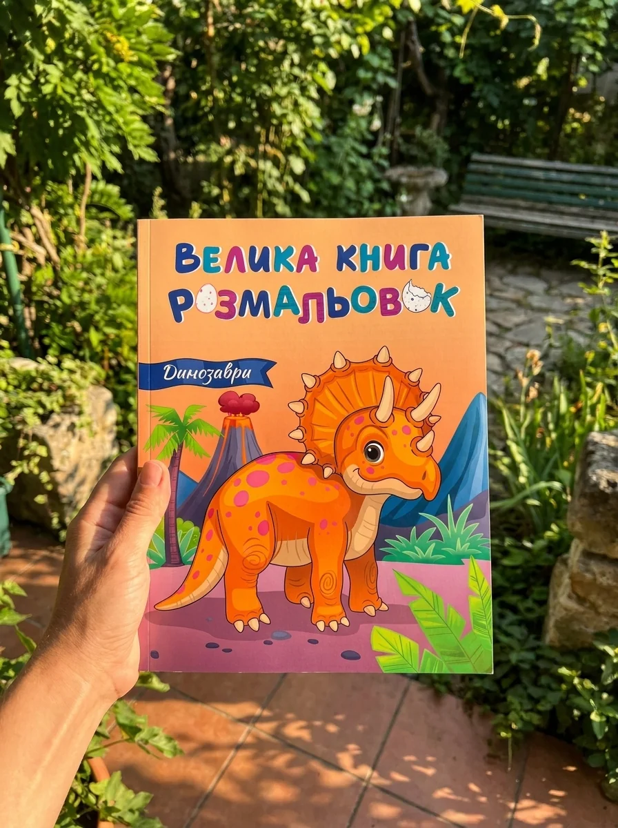 Велика книга розмальовок : Динозаври — Дитяча література