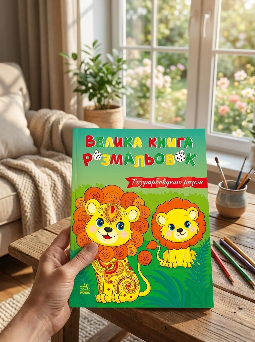 Велика книга розмальовок. Розфарбовуємо разом — Розмальовки для дітей