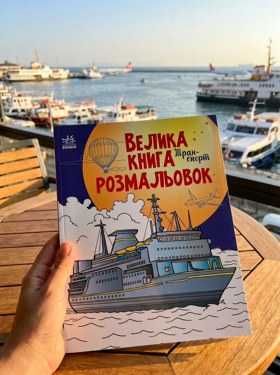 Велика книга розмальовок. Техніка та транспорт — Розмальовки для дітей