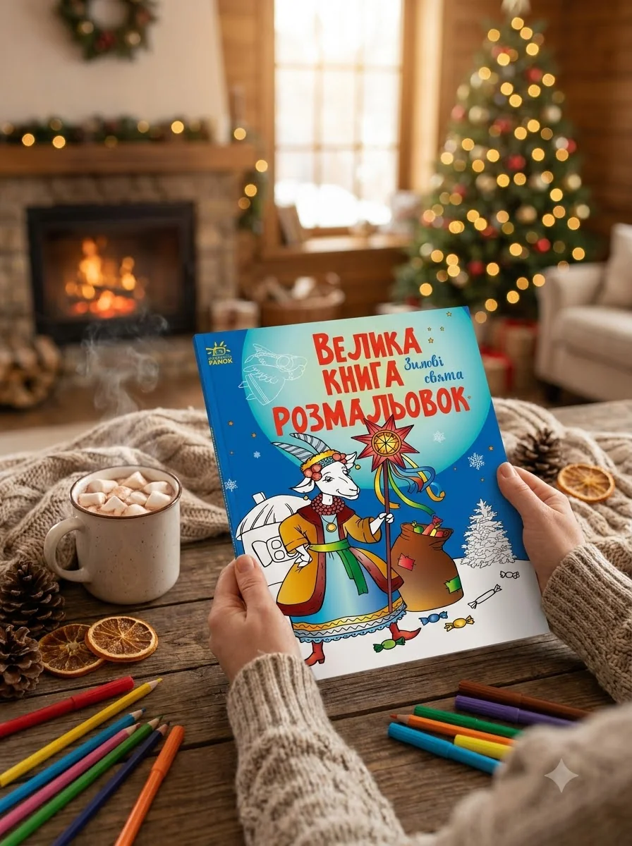 Велика книга розмальовок. Зимові свята — Дитяча література