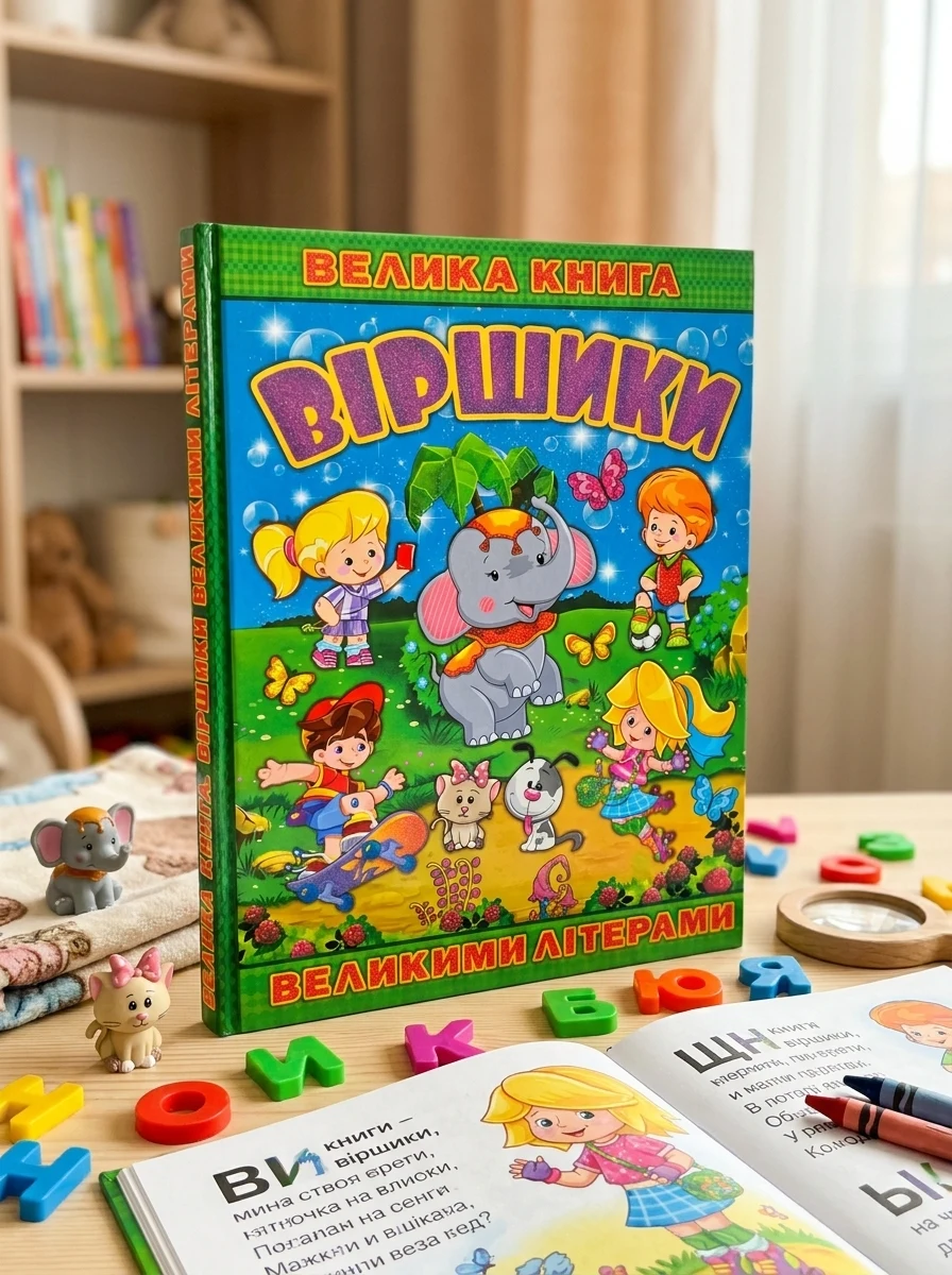 Велика книга. Віршики великими літерами — Дитячі книги